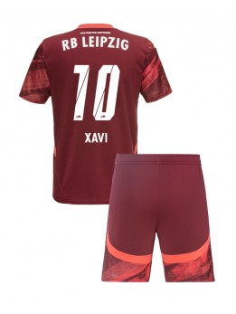 RB Leipzig Xavi Simons #10 Replika Borta Kläder Barn 2024-25 Kortärmad (+ byxor)